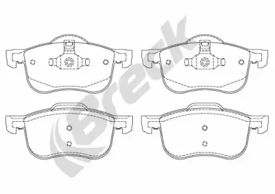 Комплект тормозных колодок, дисковый тормоз BRECK купить